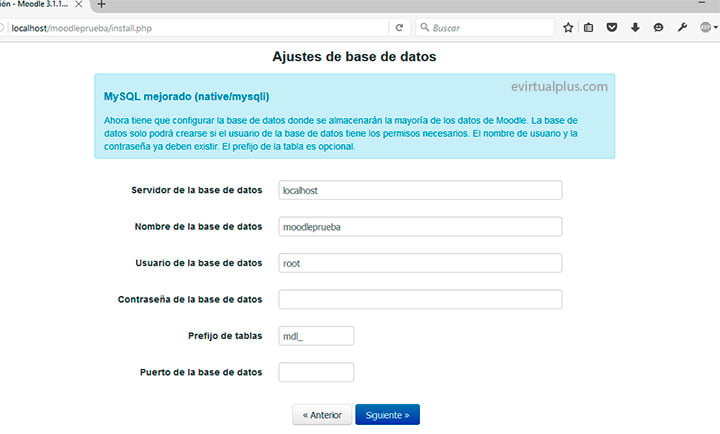ajuste de base de datos