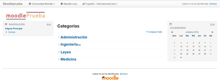 pantallazo inicial cambiar iconos en las categorías de los cursos de Moodle