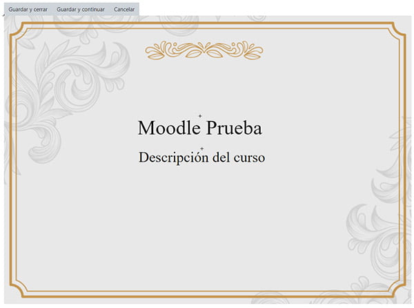 posicionar elementos en custom certificate