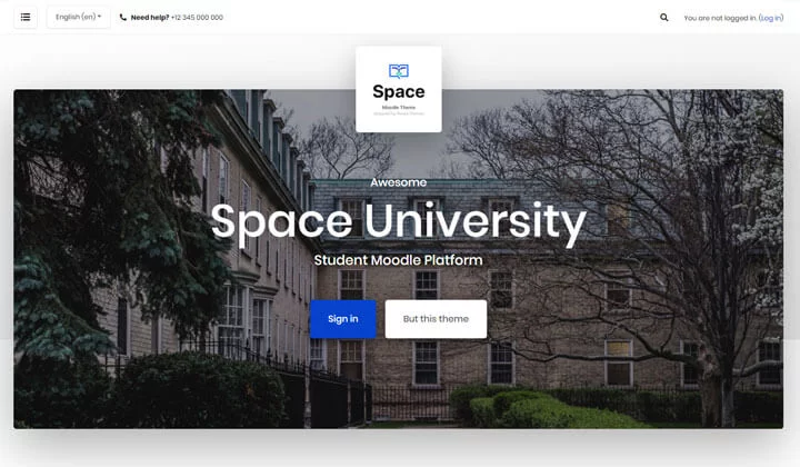template space para moodle