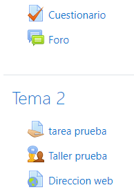 iconos de moodle predeterminados para recursos y actividades