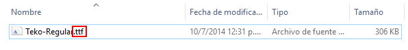 formato de fuente para agregar a custom certificate