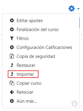 importar cursos en moodle