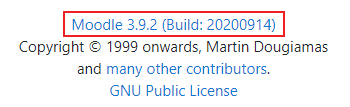 ver versión de moodle