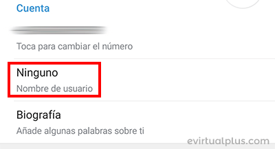 Nombre de usuario Telegram Android