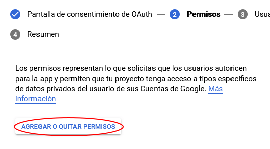 agregar permisos para app en google cloud platform