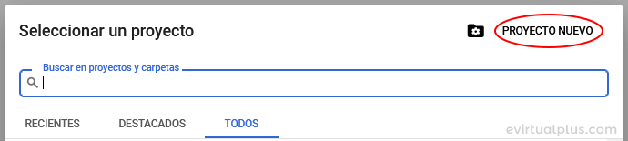 crear proyecto nuevo para loguearse con Moodle con las cuentas de Google
