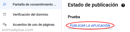 publicar la app acceder moodle con gmail