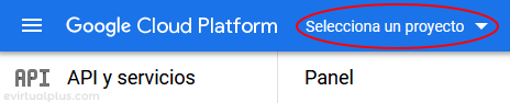 selecciona un proyecto google cloud platform