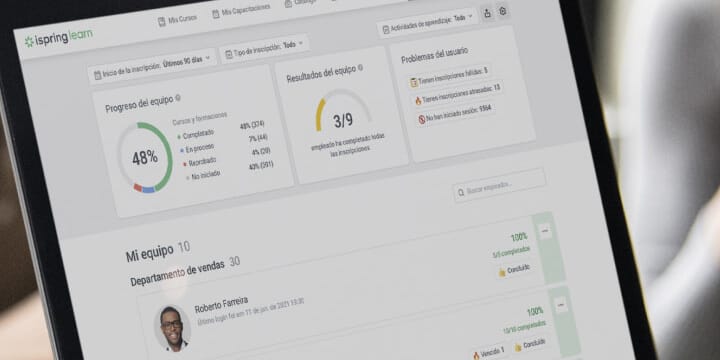 iSpring Learn vista general